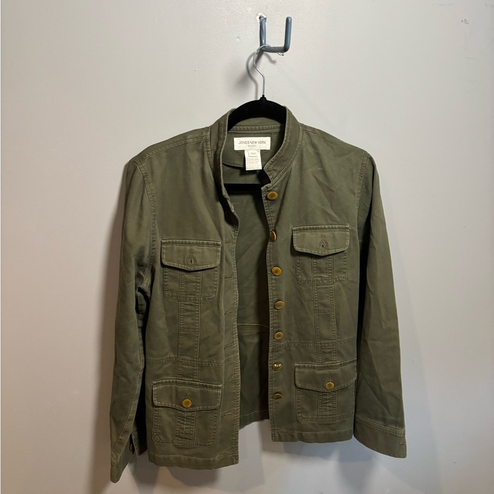 Jones New York Green Military Field Jacket